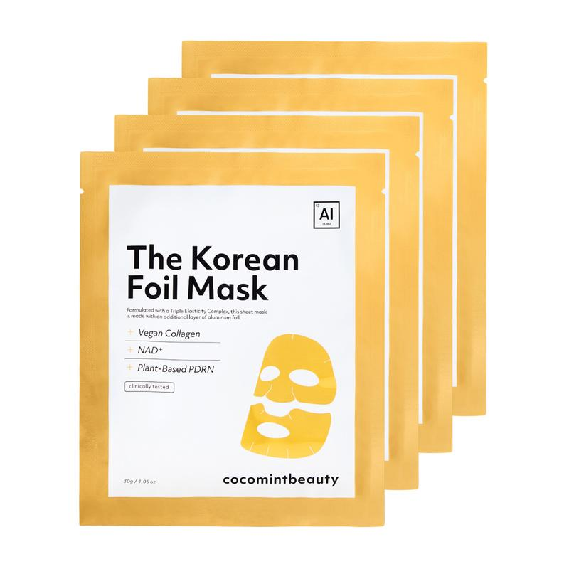 Cocomintbeauty - the Korean Foil Mask | INSULATING SHEET MASK BOOSTS ABSORPTION of ANTI-AGING SERUM, COLLAGEN, NAD+, PDRN