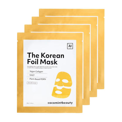 Cocomintbeauty - the Korean Foil Mask | INSULATING SHEET MASK BOOSTS ABSORPTION of ANTI-AGING SERUM, COLLAGEN, NAD+, PDRN