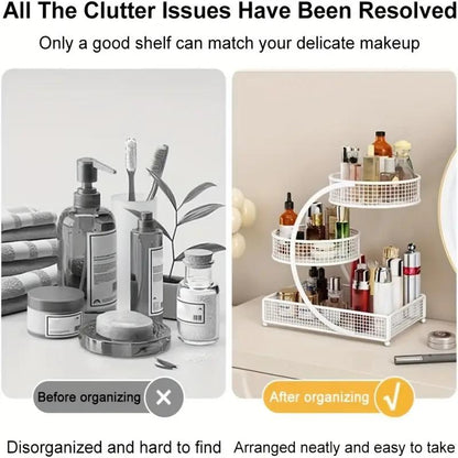 Makeup Organizer for Vanity,Spacious Cosmetic Storage for Dresser Vanity and Bathroom Countertop, Beauty Holder for Lipstick Skincare Makeuporganizer Jewelry Organizer