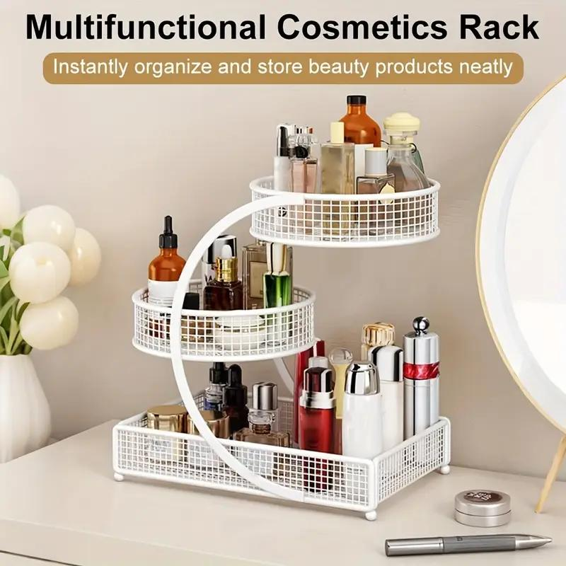 Makeup Organizer for Vanity,Spacious Cosmetic Storage for Dresser Vanity and Bathroom Countertop, Beauty Holder for Lipstick Skincare Makeuporganizer Jewelry Organizer