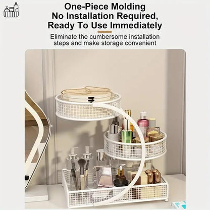 Makeup Organizer for Vanity,Spacious Cosmetic Storage for Dresser Vanity and Bathroom Countertop, Beauty Holder for Lipstick Skincare Makeuporganizer Jewelry Organizer