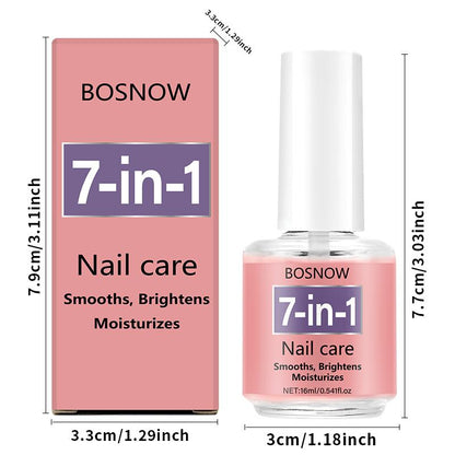 BOSNOW 7-In-1 Nail Care Oil - Smooths Brightens Moisturizes 16Ml/0.54Fl.Oz for Healthy Nails Professional Multi-Benefit Treatment