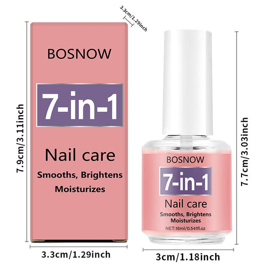 BOSNOW 7-In-1 Nail Care Oil - Smooths Brightens Moisturizes 16Ml/0.54Fl.Oz for Healthy Nails Professional Multi-Benefit Treatment