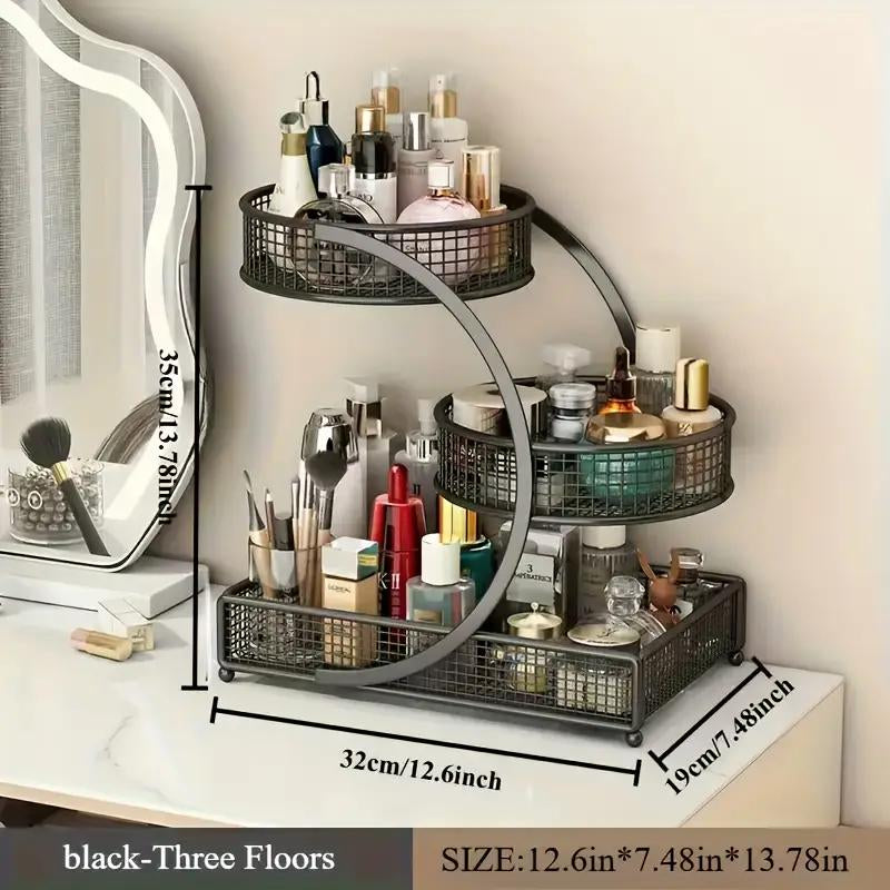 Makeup Organizer for Vanity,Spacious Cosmetic Storage for Dresser Vanity and Bathroom Countertop, Beauty Holder for Lipstick Skincare Makeuporganizer Jewelry Organizer
