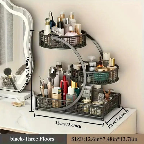 Makeup Organizer for Vanity,Spacious Cosmetic Storage for Dresser Vanity and Bathroom Countertop, Beauty Holder for Lipstick Skincare Makeuporganizer Jewelry Organizer