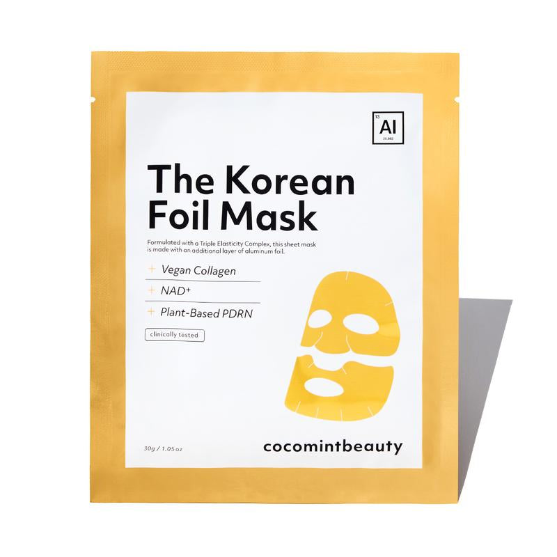 Cocomintbeauty - the Korean Foil Mask | INSULATING SHEET MASK BOOSTS ABSORPTION of ANTI-AGING SERUM, COLLAGEN, NAD+, PDRN